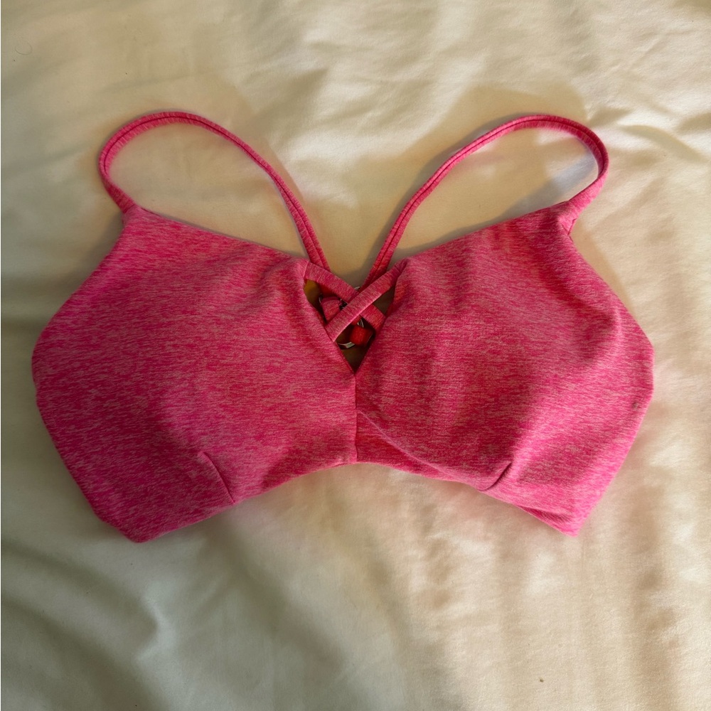 Bombshell Sportswear Hot Pink Cross-Strap Bra